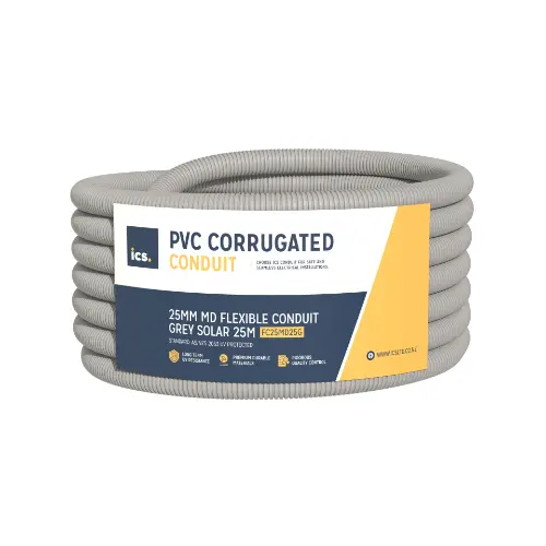 CONDUIT PVC FLEXIBLE MD 25MM GRY FROM 25M ICS