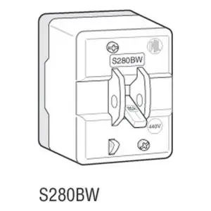 [PDLS280BW] MAIN SWITCH 2P 80A B/W IP66 WHT S280BW PDL